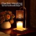 thumbnail image 2 of Aertyole Warm Candle Lamp with Bulbs, Timer and Dimmer, Electric Candle Lamp Warmer, House Warming Gifts New Home Bedroom Decor Dimmable Wax Melt Warmer for Scented Wax with 2 Bulbs, Jar Candles, 2 of 7