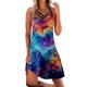 thumbnail image 1 of WILLBEST Vestidos De Lino Para Mujer, Vestido Informal Con Cordones Y Estampado De Estrellas Para Playa, Primavera/Verano 2025 234, 1 of 3