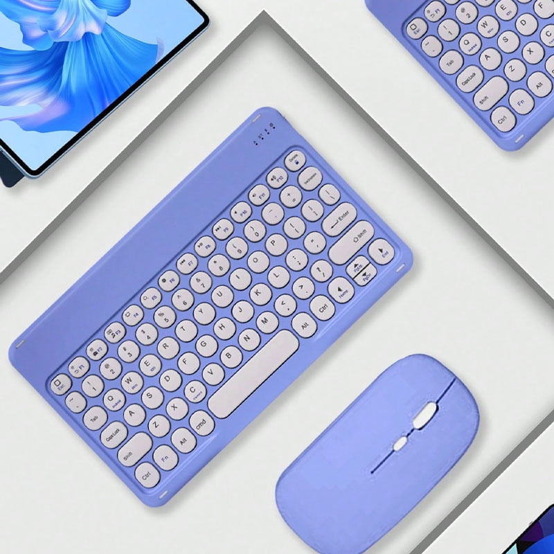 Round Hat Silent Retro Mini Wireless Keyboard Compatible with iPad Computer Phone Tablet