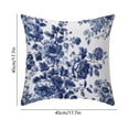 thumbnail image 3 of Ouuluon Pillow Covers Soft Pillow Case, Blue Printed Cushion Case for Living Room Sofa Bedroom Waist Back Support Home Decor, 3 of 7