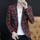 thumbnail image 3 of Blazer de corte entallado y fino para hombre, chaqueta de vestir de un solo pecho para negocios, traje de verano para hombre, estilo coreano original de alta calidad 2024, 3 of 5