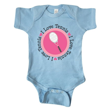 

Inktastic I Love Tennis Pink Gift Baby Girl Bodysuit
