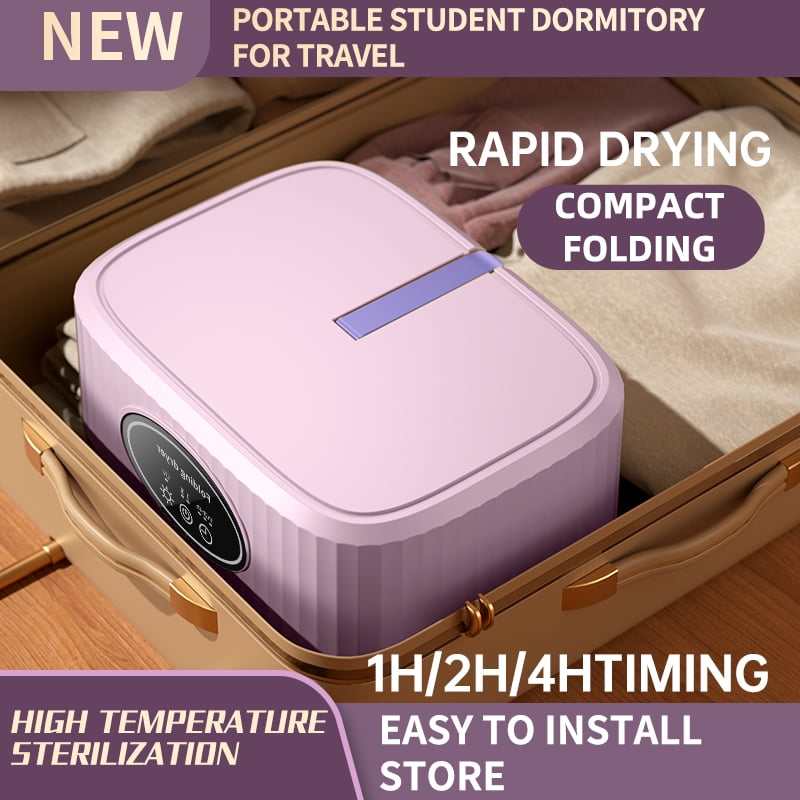 Eurhowing Portable Clothes Dryer, 600W Compact Electric Dryer Machine, Foldable Mini Dryer for Travel, RV, Apartment, Home Use, Purple