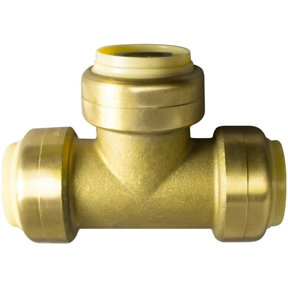 1" Push 'N' Connect Push Fit Brass Tee