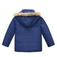 thumbnail image 3 of Povozer Boys' Warm Winter Coat Windproof Parka Hooded Puffer Jacket(Navy,11-12Y), 3 of 3