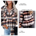 thumbnail image 4 of Blusas a cuadros con botones, camisa a cuadros con botones de manga larga para mujer, blusa con botones, máxima eficiencia, 4 of 4