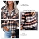 thumbnail image 4 of Blusas a cuadros con botones, camisa a cuadros con botones de manga larga para mujer, blusa con botones, máxima eficiencia, 4 of 4
