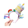 thumbnail image 6 of Xinwanna Soft Fabric Velvet Headband Birthday Series Cake Decor Bright Color Hair Hoop Hand-Crafted Hair Accessory (Type G), 6 of 13