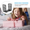 thumbnail image 4 of 2pcs Black Metal Bookends for Home Use Heavy Duty Book Holder Keeps Books Tidy, 4 of 6