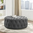 thumbnail image 3 of Modway Amour Upholstered Fabric Ottoman in Gray, 3 of 5