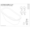 thumbnail image 4 of Aqua Eden VCT7D673122ZB1 67-Inch Cast Iron Oval Single Slipper Clawfoot Tub (7-Inch Faucet Drillings) in White/Polished Chrome, 4 of 8
