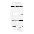 thumbnail image 6 of Nfurl Women's Winter Flannel Pajama Pants with Pockets Warm Stripe Elastic Waist Pjs Bottoms Cozy Lounge Long Boxer Pant Ladies Sleep Bottom White XL, 6 of 6