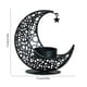 thumbnail image 3 of Paquete de 2 para incienso de metal estrella de luna creciente – Decoración de mesa de oro con hierro negro, candelaria celestial hecha a mano, adorno de salón de 4,3", 3 of 6