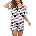 thumbnail image 3 of Vetsdori Nightwear Pajama Sets for Women Soft Loungewear Sleepwear Valentines Day Valentines , Gifts for Girlfriend Love Heart Womens Pajamas PJS,Red, 3 of 8
