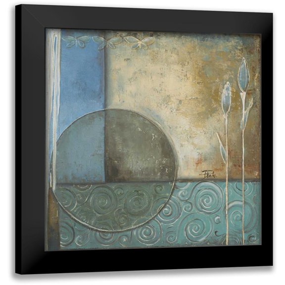 Pinto, Patricia 12x12 Black Modern Framed Museum Art Print Titled - Inspiration in Blue II