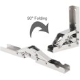 thumbnail image 4 of 4/2 Pieces Folding Hinges 90 Degree Self-Locking Folding Hinges Table Leg Bracket 180 Degree Furniture Accessories, 4 of 5