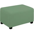 thumbnail image 1 of Ottoman Cover Rectangle, Stretch Ottoman Cover Folding Storage Covers Ottoman Slipcovers for Rectangle and Square Ottoman Machine Washable (Green Small), 1 of 7