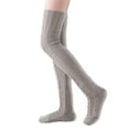 thumbnail image 2 of Medias de punto Color sólido Keen Socks High Socks Women Leg Weavers Zapatos Accesorios Lindo otoño Halloween Medias Oscuro Gris 1 par kenally AP004203-05B, 2 of 7
