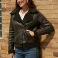 thumbnail image 3 of Patlollav Female Leather Jackets,Womens Winter Integrated Warm Suede Jacket, 3 of 6