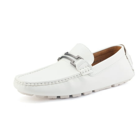 

Bruno Marc Mens Comfort Casual Shoes Driving Penny Slip On Loafers Boat Shoes Hugh-01 White Size 10