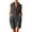 Dark Gray, variant on Women's Sleeveless Button Down Romper Shorts Stand Collar Elastic Waist Loose Short Jumpsuits Y2K Overalls with Pockets for Casual Summer Purple