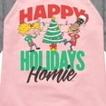 thumbnail image 3 of Hey Arnold! - Holiday Homies - Toddler And Youth Girls Raglan Graphic T-Shirt, 3 of 4