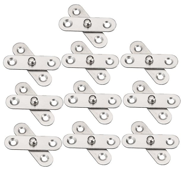 10 Uds. Bisagras giratorias de 360 grados para puertas del hogar, bisagras de acero inoxidable hacia arriba y hacia abajo, bisagra de ubicación, bisagra oculta para muebles (plata),11 kaili Sencillez