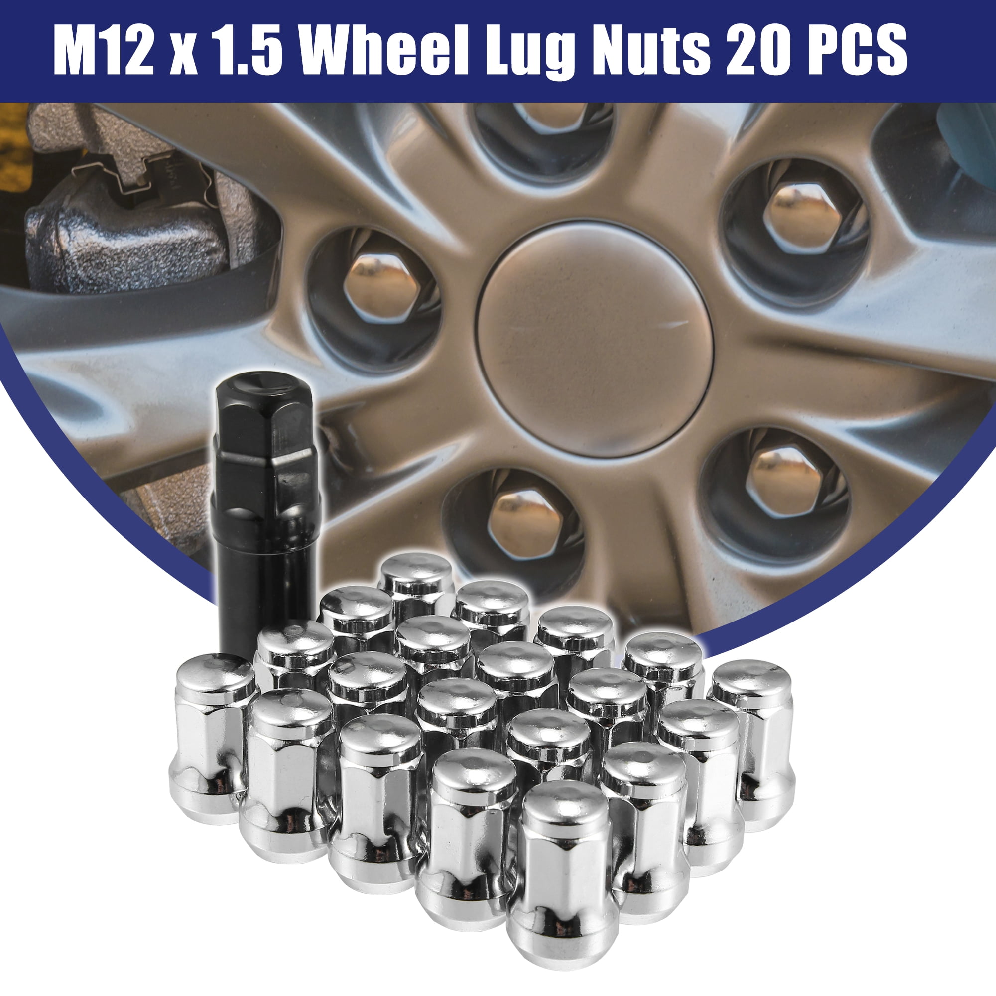 Z RACING RED HEPTAGON STEEL CLOSED ENDED LUG NUTS 20 PCS