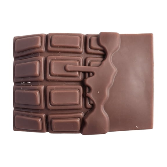 Chocolate Crunchy Squishy Toy, Bitten Chocolate Stress Ball Grid Pattern, Crunchy Sound Fidget Toy, Stress Relief Sensory Toy for Kids Adults, Desk Decor Gift