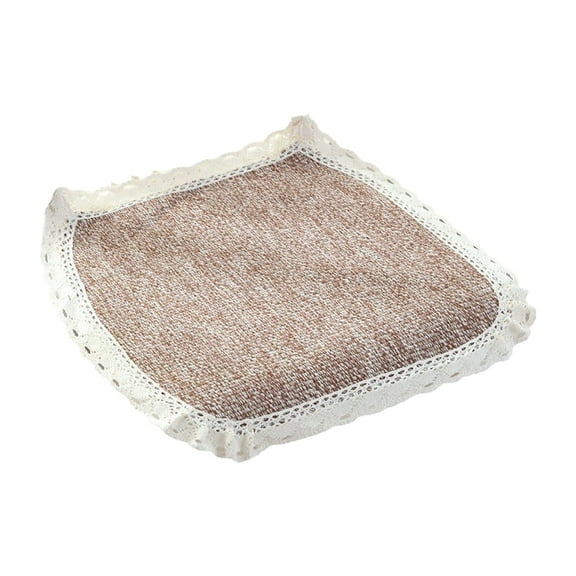 Linen Cotton Woven Seat Cushion 16x16x0.4in All-Season Breathable Office Dining Chair Pad Machine Washable Home Decor