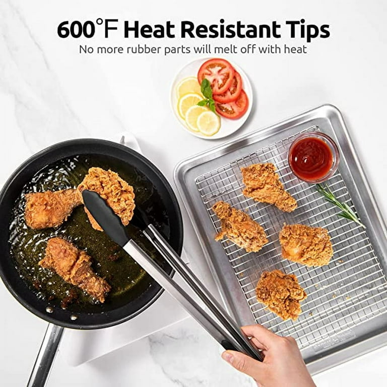 Heat Resistant Silicone Kitchen Tongs Non stick Stainless - Temu