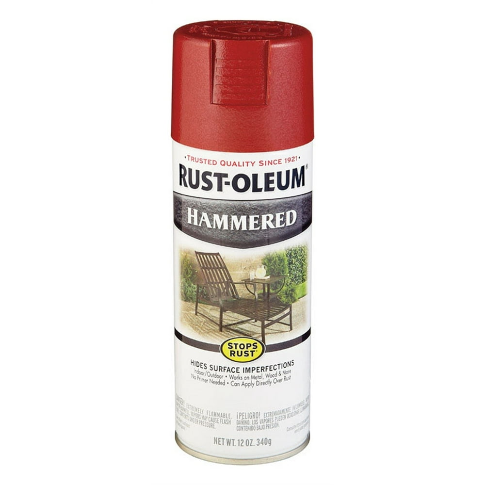 Spray,Hammer Finish Red 12oz by RUSTOLEUM CORP