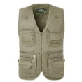 thumbnail image 5 of Chaleco vaquero para hombres de mediana edad y mayores, 16 bolsillos, talla extra grande, chaleco de algodón 7XL, cintura de 4 pies, 5 of 5