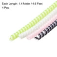 thumbnail image 2 of Protector de cable espiral Uxcell para funda de cable USB de 4.6 pies cada uno, Rosa, Blanco, Verde, Negro, 2 of 4