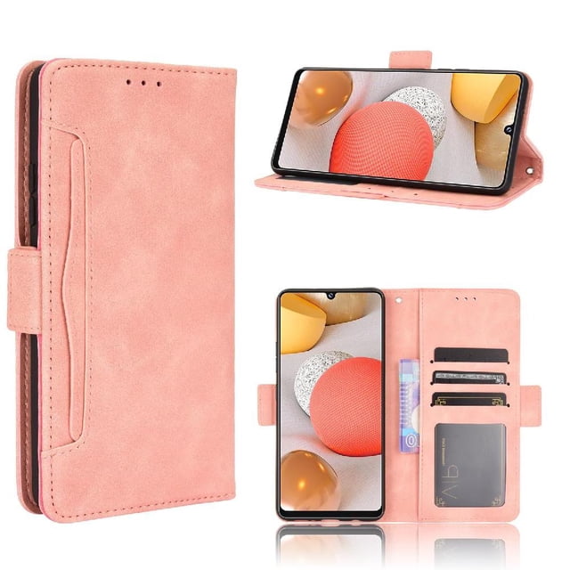 Funda Cartera Magnética para Samsung Galaxy A42 5G- Tarjetero Desmontable, Cuero PU, Soporte