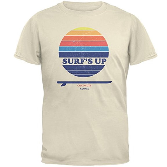 Surf's Up Coconuts Samoa Natural Adult T-Shirt - Medium