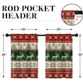 thumbnail image 3 of Christmas Kitchen Curtains Red Green Window Curtains Over Sink Set of 2, Xmas Deer Tree Short Tier Curtain for Kitchen, Winter Snowflakes Kitchen Decor 27.5" x 36", 3 of 6