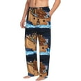 thumbnail image 2 of Balery Ocean Scene with Noah's Ark print Men's Pajama Pants,Ultra Lightweight Pjs,Lounge Pant-X-Large, 2 of 9