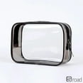 thumbnail image 3 of Transparent Makeup Bag - PVC Clear Cosmetic Case With Zipper, Travel Toiletry Organizer For Men & Women, Portable Wash Bag,black-3PCS, 3 of 5