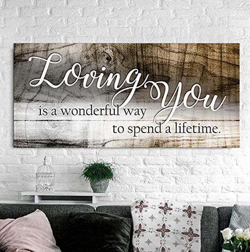 値上げ幅 Sense of Art | Loving You a Lifetime Quote 木製フレーム