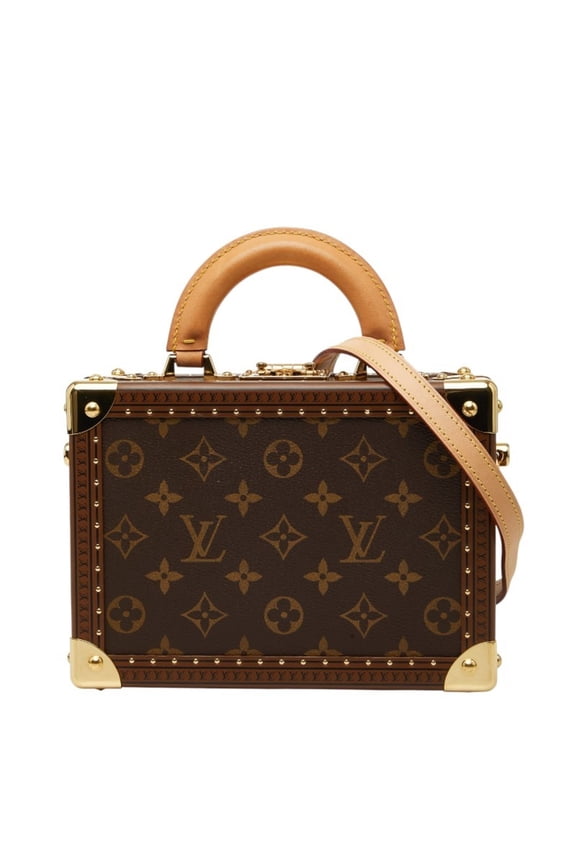 Pre-Owned Louis Vuitton Monogram Petite Valise Mini Trunk Handbag Shoulder Bag 2WAY M20468...