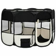 thumbnail image 3 of vidaXL Foldable Dog Playpen with Carrying Bag Black 43.3"x43.3"x22.8", 3 of 11