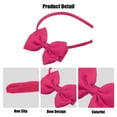 thumbnail image 4 of Unique Bargains Bow Headband Fashion Cute Polyester Hairband for Teenager 5.9x4.4 Inch Rose Red, 4 of 7