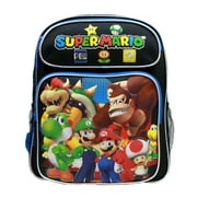 Medium Backpack - Nintendo - Super Mario Group Black 14" School Bag New SD28257