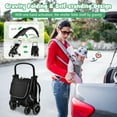 thumbnail image 4 of Infans Portable Baby Stroller One-Hand Fold Pushchair W/ Aluminum Frame Grey, 4 of 6
