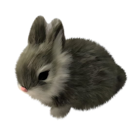 CYFW Cute Bunny Plush Toy, Realistic Soft Rabbit Stuffed Animal Plushies, 5.1" Bunny Figure Simulation Rabbit Model for Kids Boys Girls Age 3 , Gray