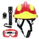 thumbnail image 3 of Equipo de protección del kit de gafas de seguridad para sombrero duro para sitios de construcción hombres mujeres Amarillo rojo, 3 of 8