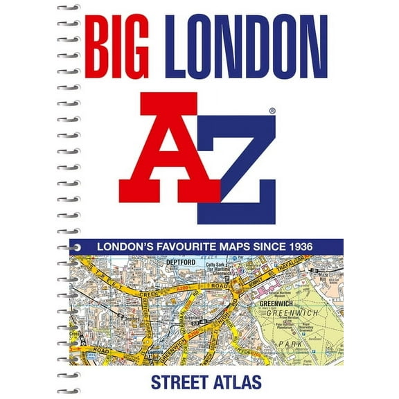 Big London A-Z Street Atlas, (Spiral-Bound)