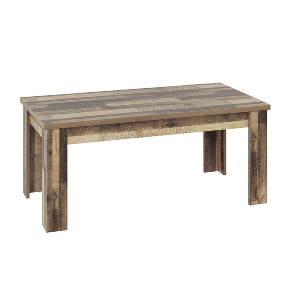 63-inch Farmhouse Dining Table for 4-6 People, Rectangular Kitchen Table with Large Tabletop for Dining Room & Living Room