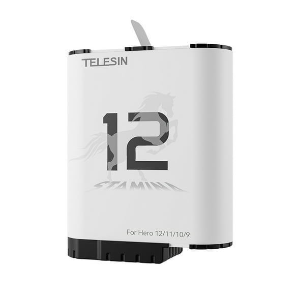 TELESIN Sports Camera Battery 1720mAh Large Capacity Full Decoded Fast Charging Replacement for GoPro Hero 12/11/10/9 Action Cameras
